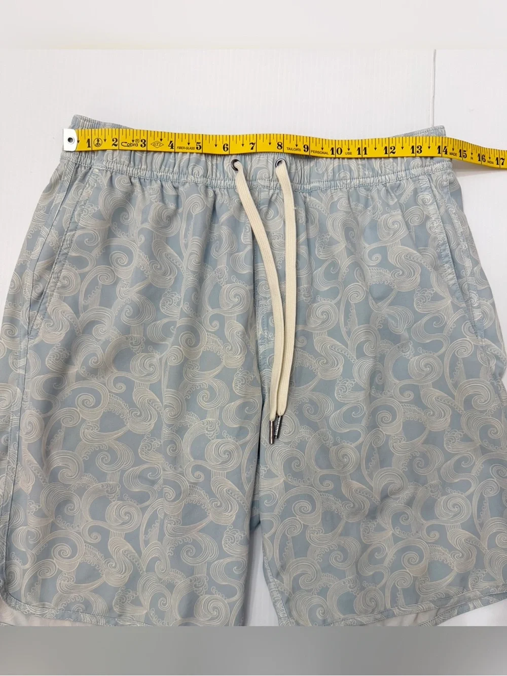 Fair Harbor Light Blue Tidal Wave Swim Short Trunks - M